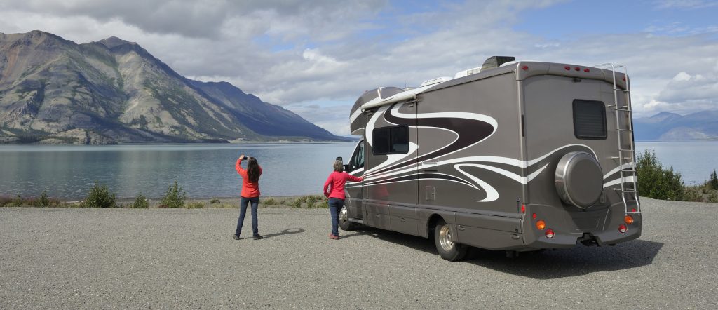 Mother and daughter traveling in Yukon and Alaska.